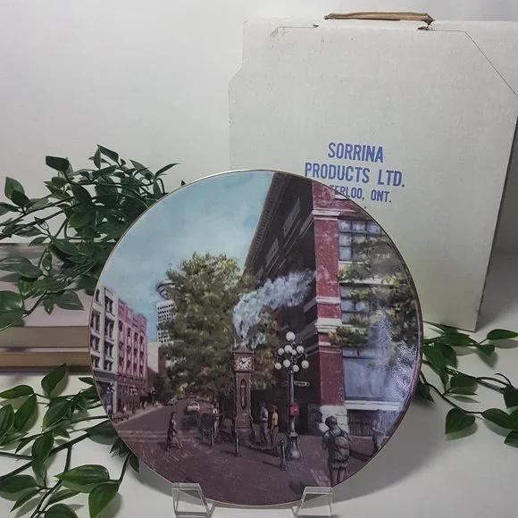 Roger Witmer's Canada Limited Edition Collector Plate Summer Morning Gastown BC - Picture 4 of 7